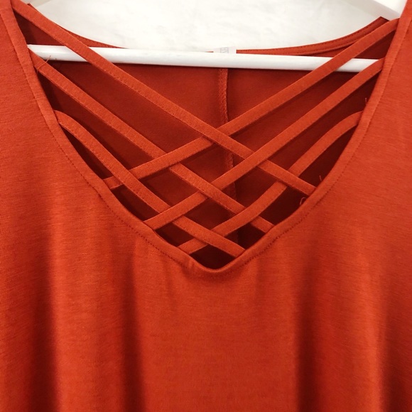 Orange Lattice Dress - Picture 5 of 5